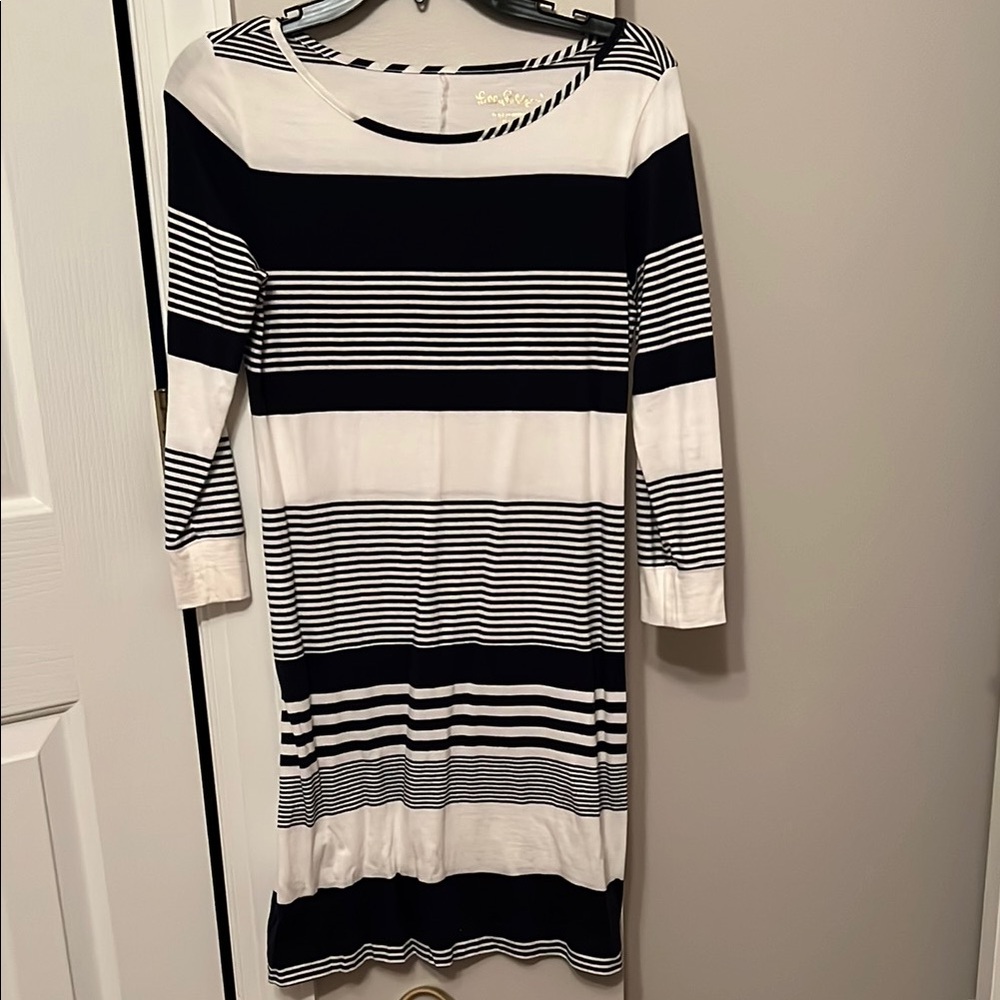 Lilly Pulitzer Navy and White Striped Dress